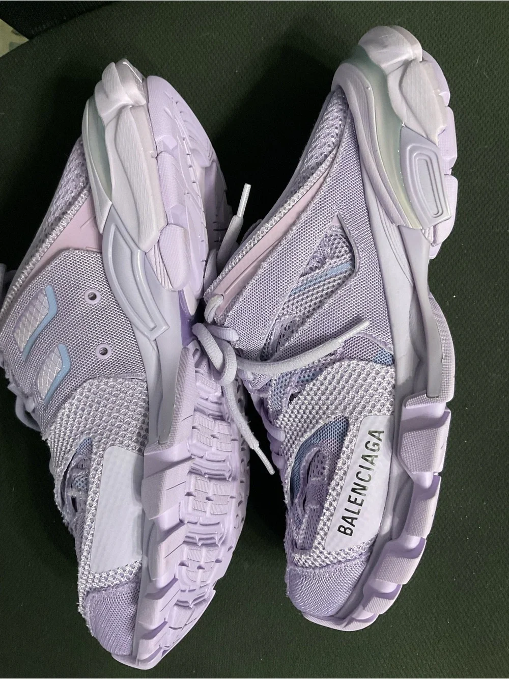 Balenciaga Women's Lilac Track Mules Style 653813 Size 38 US 8 New without Box